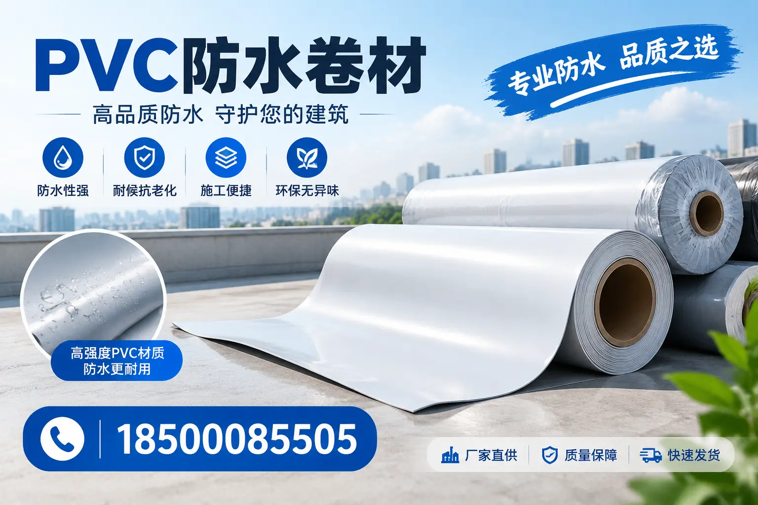 常见pvc防水卷材选型误区,丽水用户必看